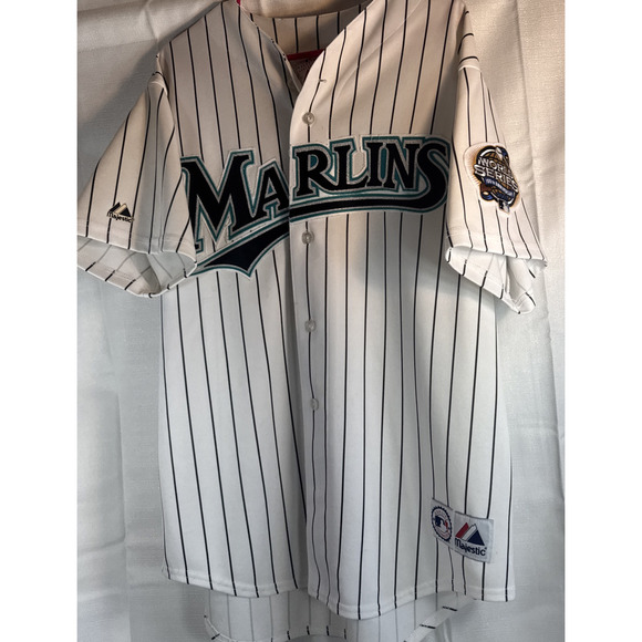 Florida Marlins 2003 World Series Home Jersey LARGE 100th anniversary merch wht